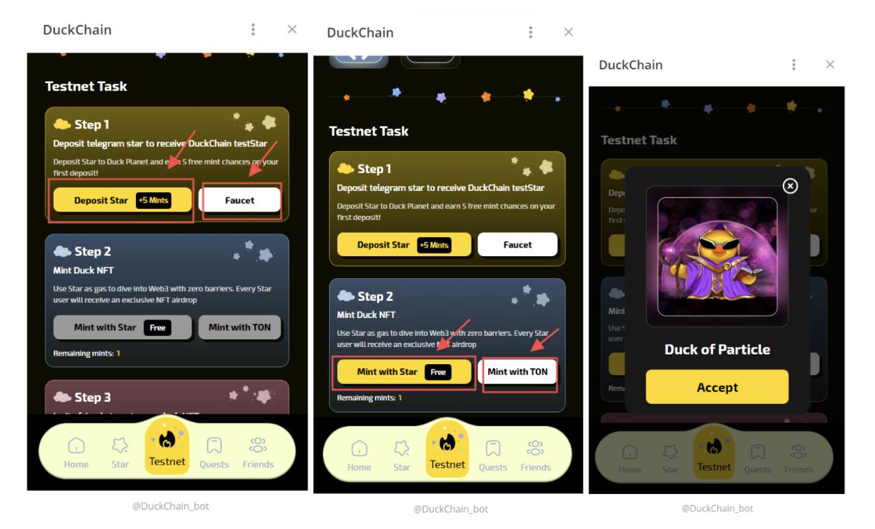 DuckChain Star Season 测试网指南