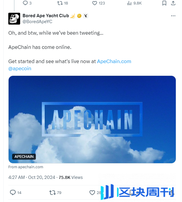 复盘Apechain上线大戏：MEME、拉盘、自动收益，上演主网上线营销组合拳