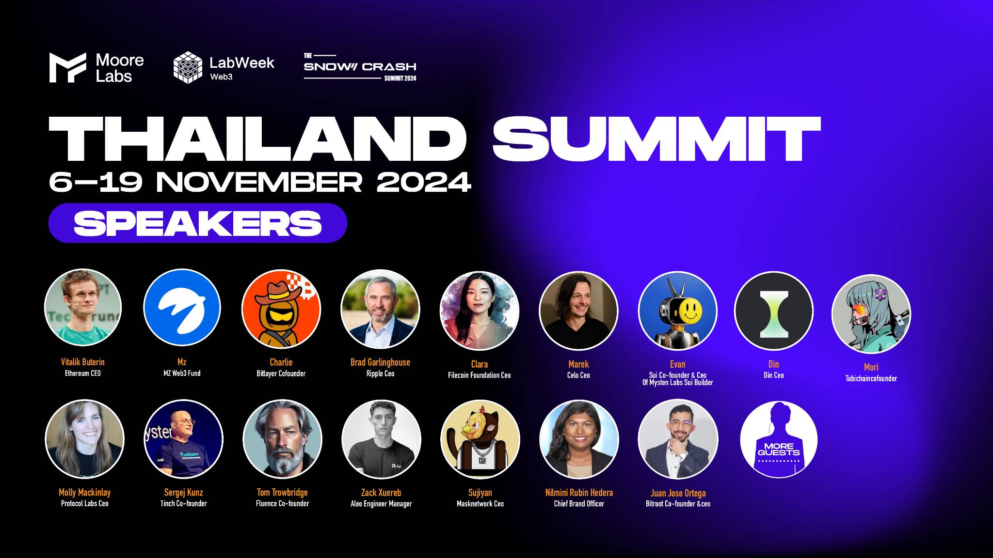 Vitalik 领衔，十大公链汇聚：Thailand Summit 2024 创造历史