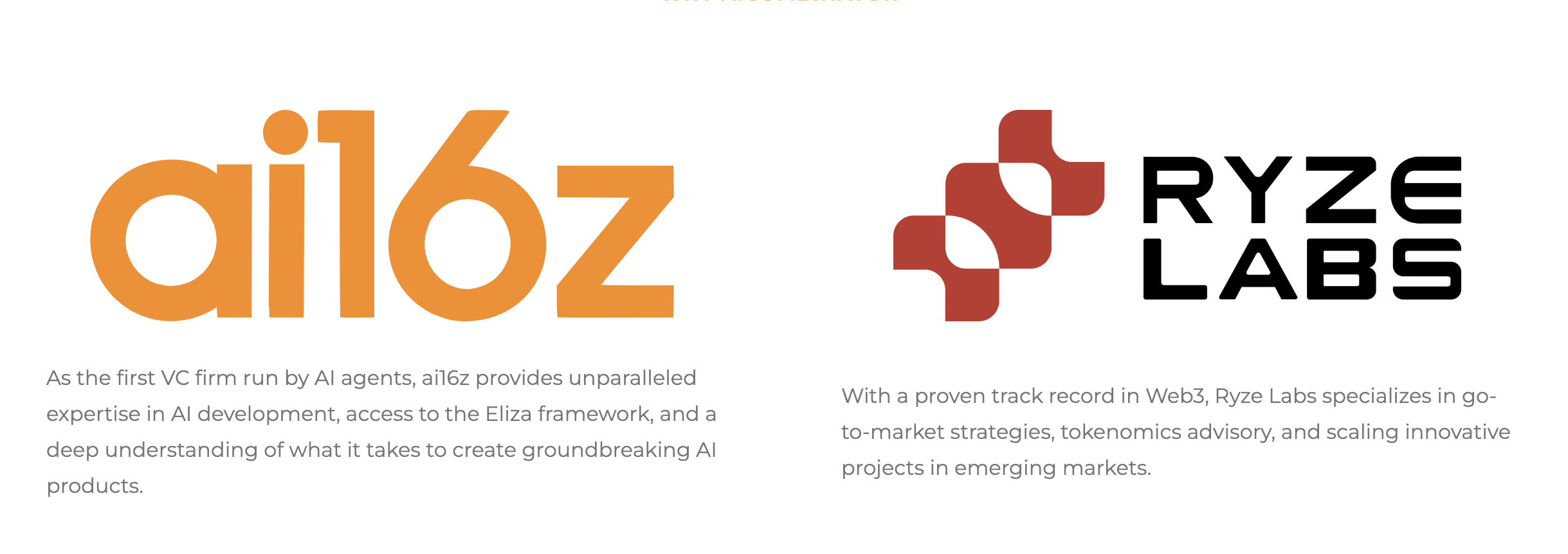 AI 代理：ai16z 市值破4.8 億鎂，與Ryze Labs 合推500 萬鎂新創計畫-区块周刊BlockWeeks