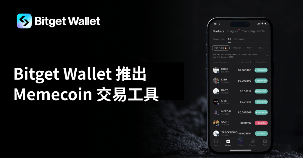 Bitget Wallet 推出 Memecoin 交易工具！助力 Solana 用戶抓住市場機遇