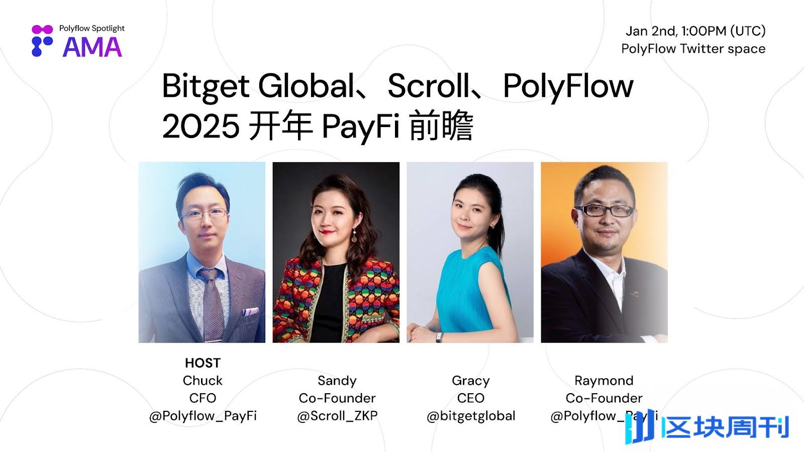 PolyFlow PayFi Spotlight AMA 回顾：Bitget、Scroll 高管 2025 PayFi 前瞻