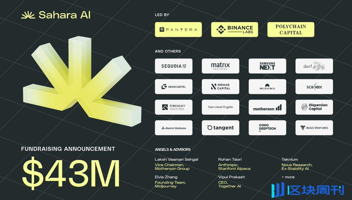 Polychain、Binance Lab 领投，总融资 4300 万：Sahara AI 为何成为 2025 必做项目？