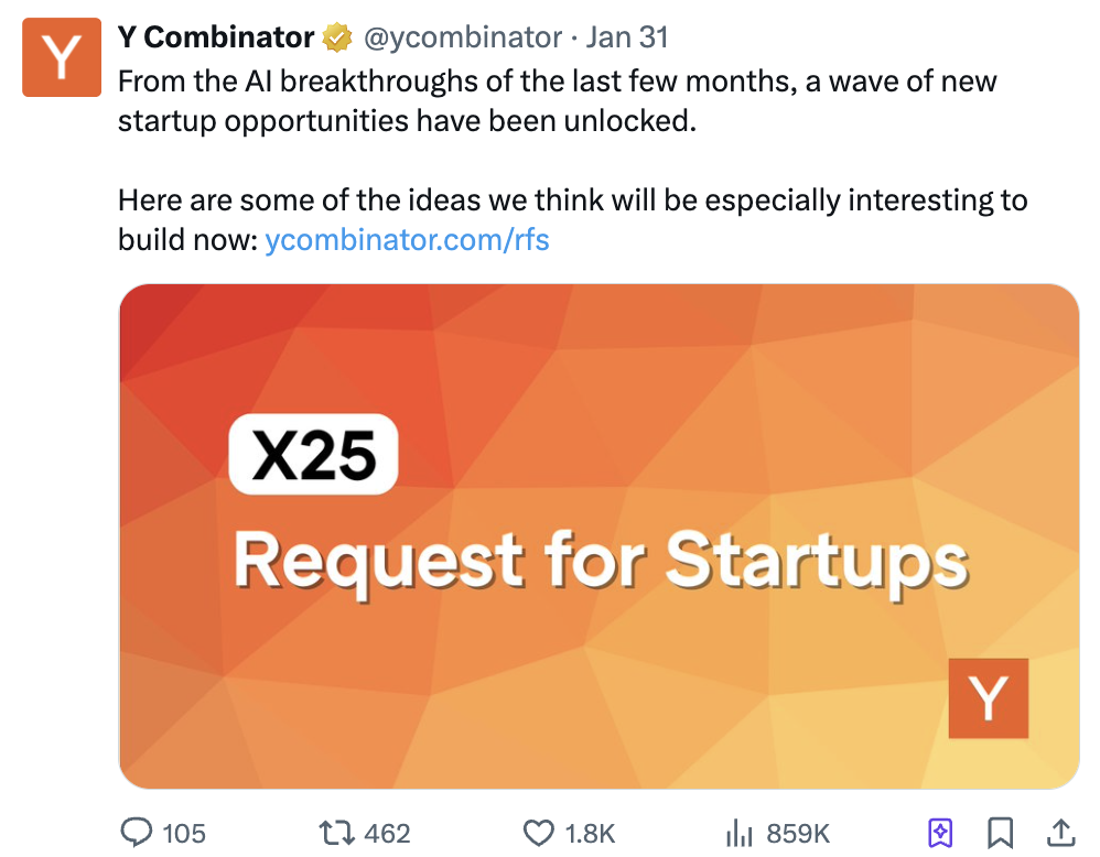 Y Combinator 春季创业指南解读，六大 AI Agent 赛道布局未来创业风口