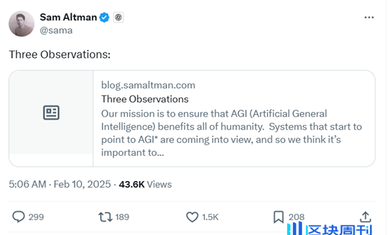 Sam Altman 最新文章：AI Agent 将重塑世界经济