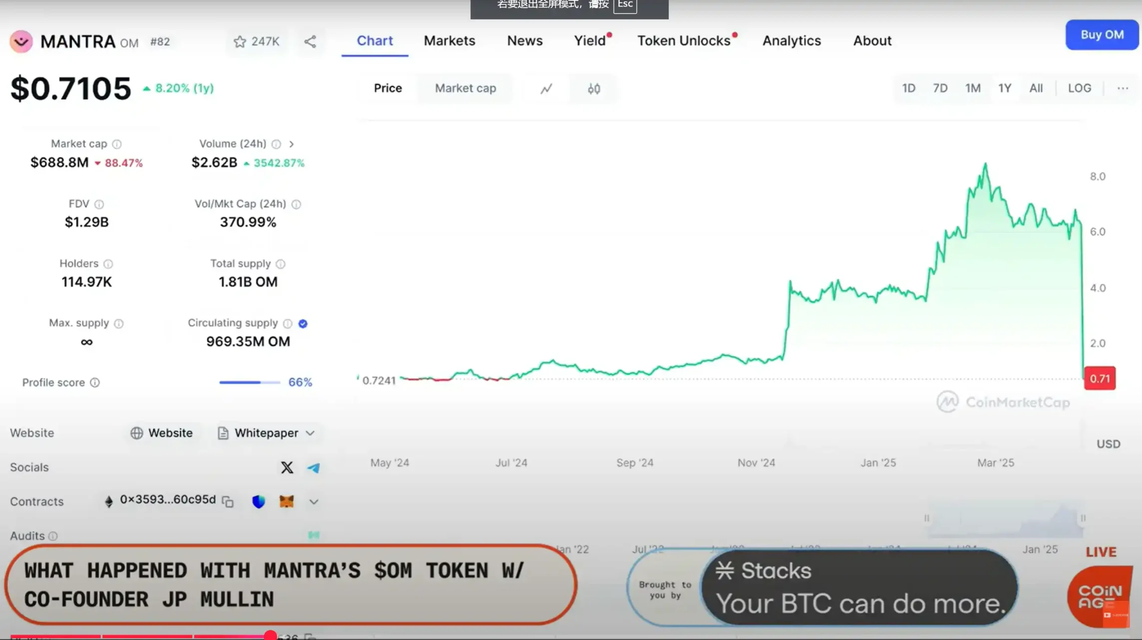 Mantra 联合创始人揭秘：50 亿美元 OM 代币崩盘，真成「Luna 2.0」？