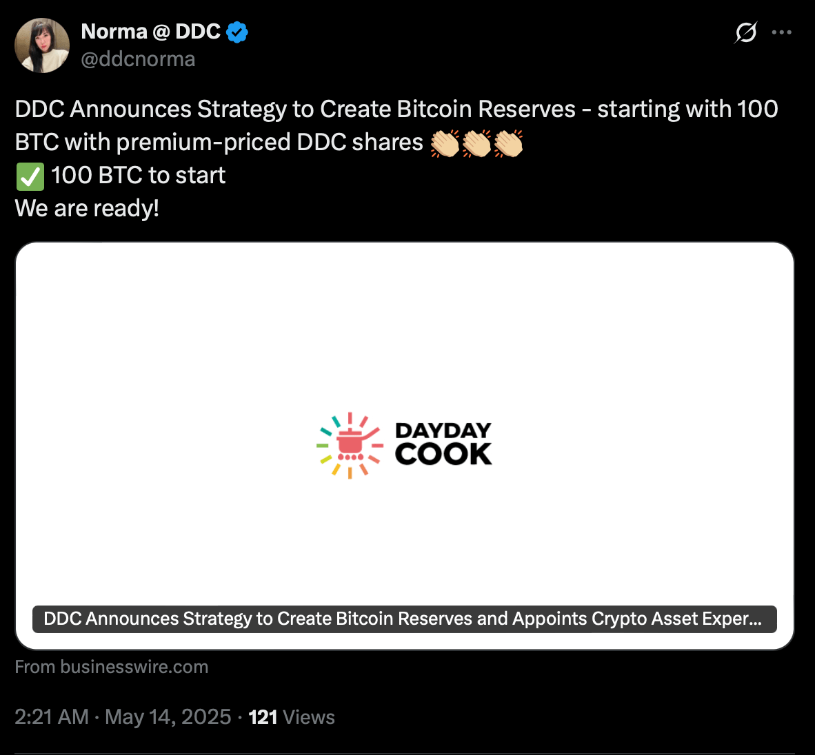 三年內計畫買進 5000 顆 BTC！港資美商日日煮已買進 100 顆 BTC，加速比特幣儲備計畫