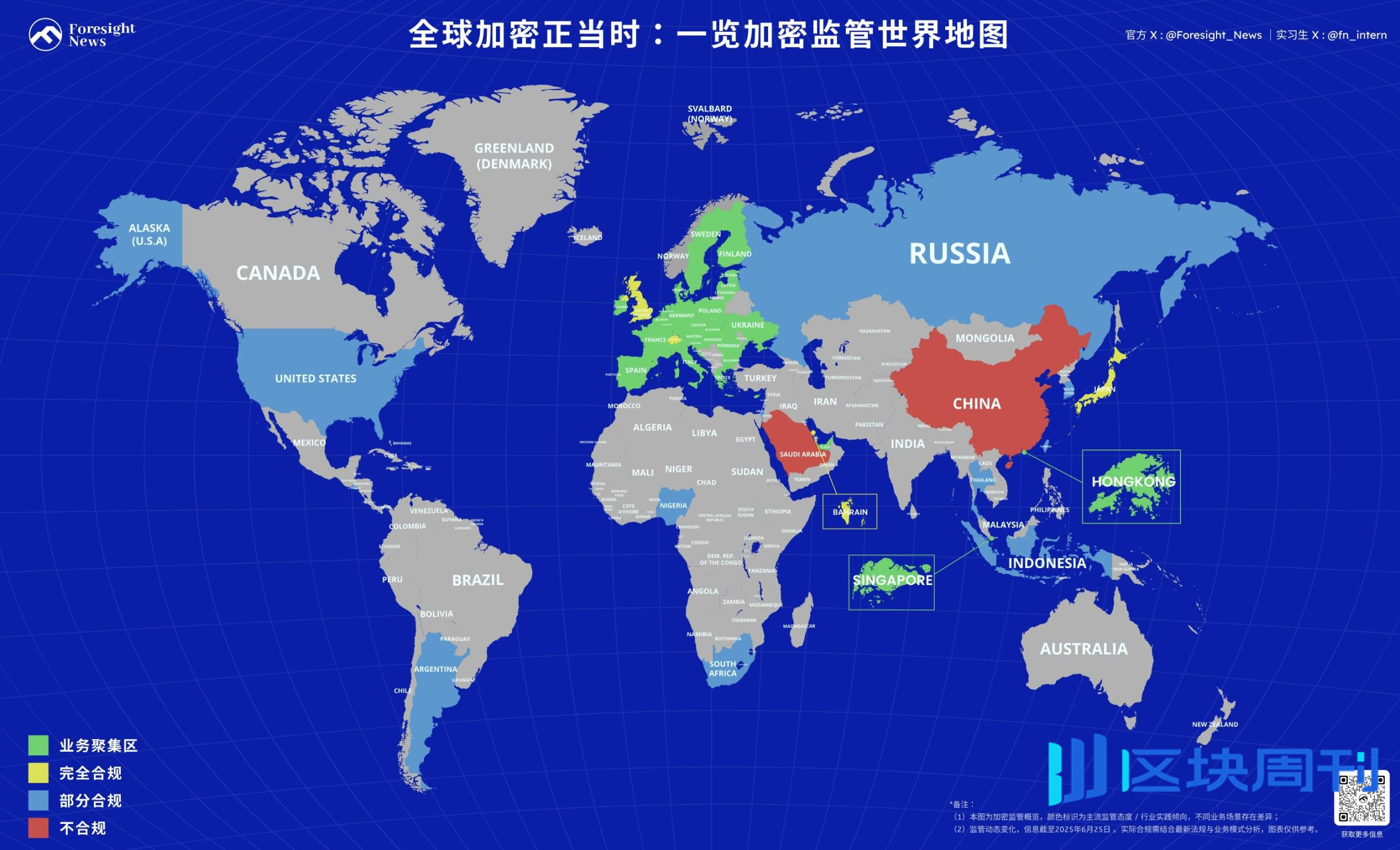 政策宽松进行时，一览加密监管世界地图