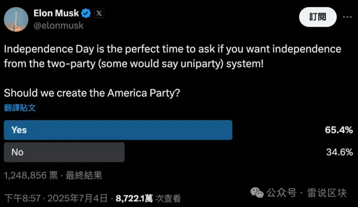 马斯克太狂！创立“美国党”对抗两党体制，这真是政治革命还是硅谷野心？