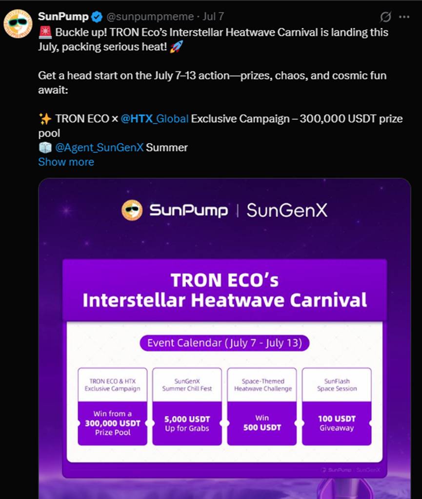 从币安到纳斯达克再到太空：波场 TRON ECO 如何在七月定义生态新维度？