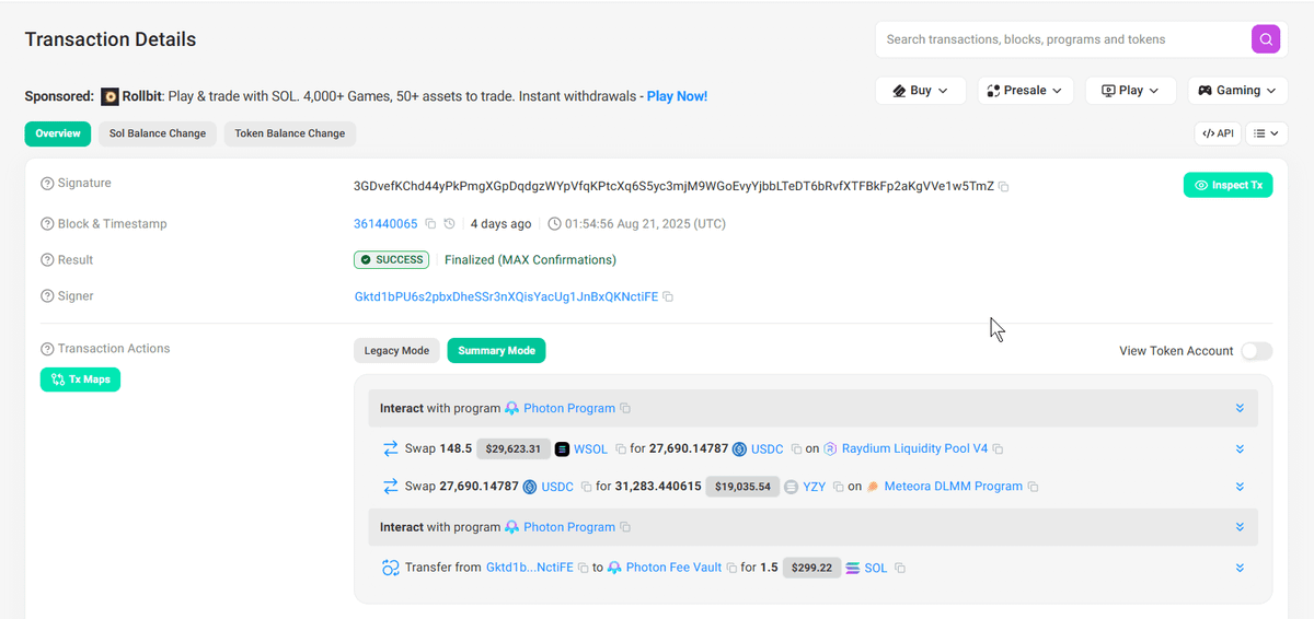 那个狙击 $LIBRA 和 $MELANIA 的男人，又在 $YZY 上狂赚 1200 万美元
