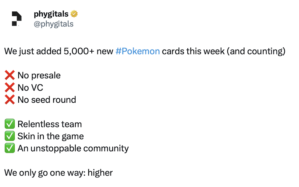 接棒$CARDS？详解宝可梦卡牌 RWA 交易平台 Phygitals
