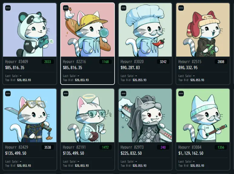 ​​Hypurr NFT：价值6万美元的社区身份象征，点击就送？