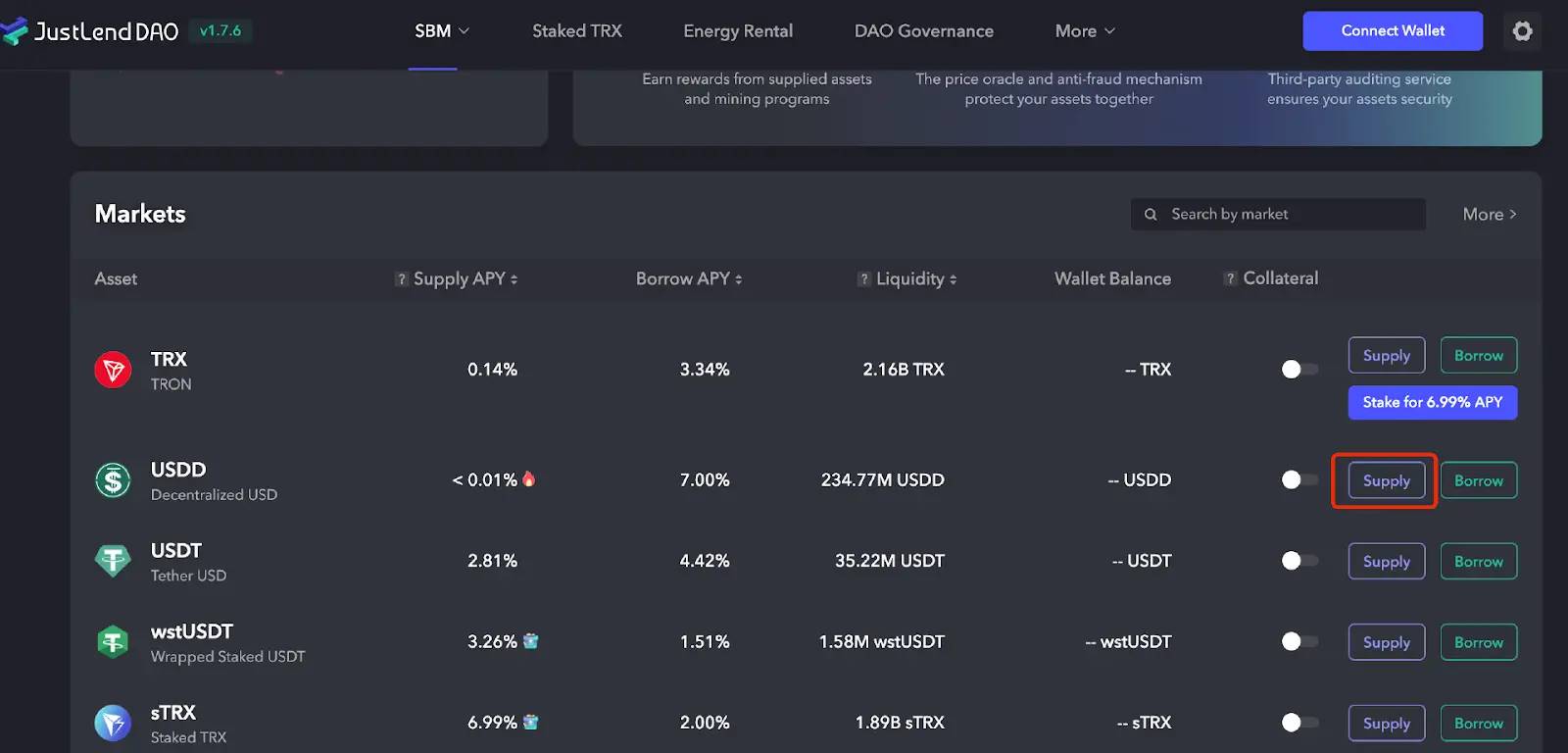 TRON 链资产收益教程