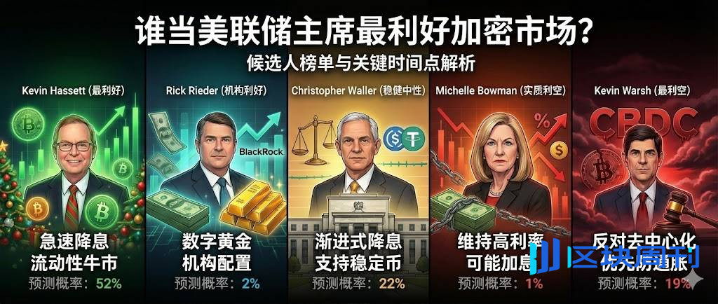 谁当美联储主席最利好加密市场？候选人榜单与关键时间点解析