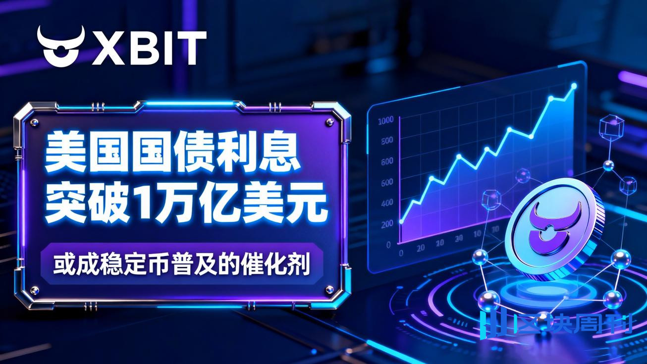 XBIT链上生态观察：美国国债利息突破1万亿美元，或成稳定币普及的催化剂-区块周刊BlockWeeks