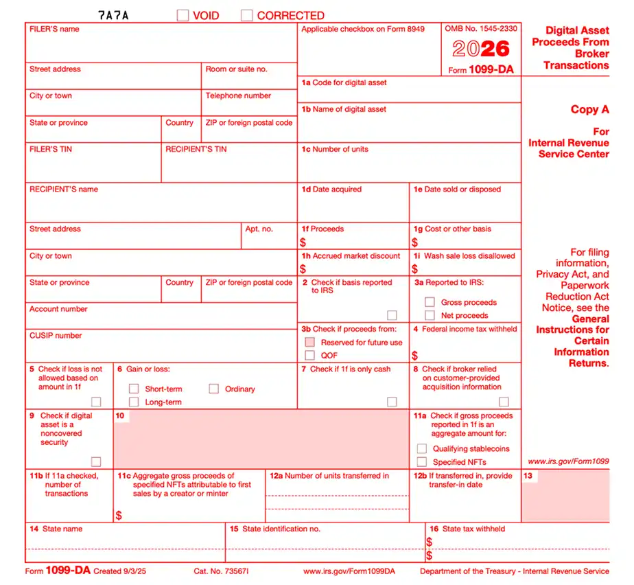 数字资产税务监管的颗粒度革命：美国1099-DA表格解析与合规指南