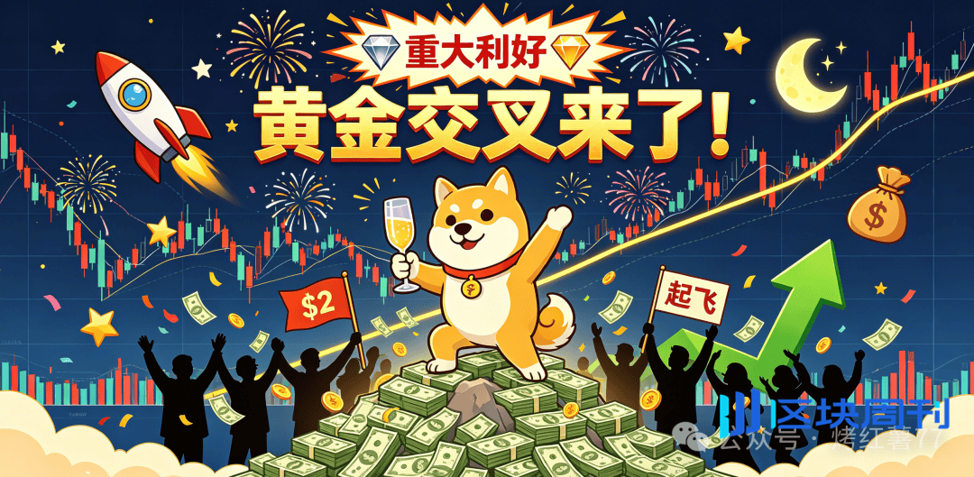 DOGE大利好!黄金交叉拐点出现,分析师喊出狗狗币2美元目标!