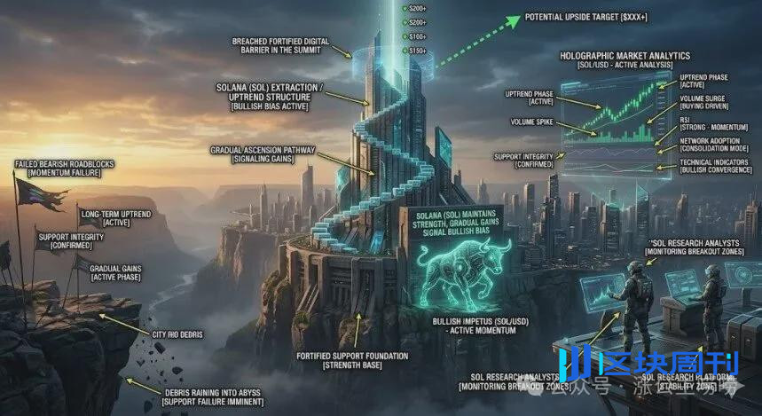 Solana (SOL) 保持强势,逐步上涨预示着看涨倾向