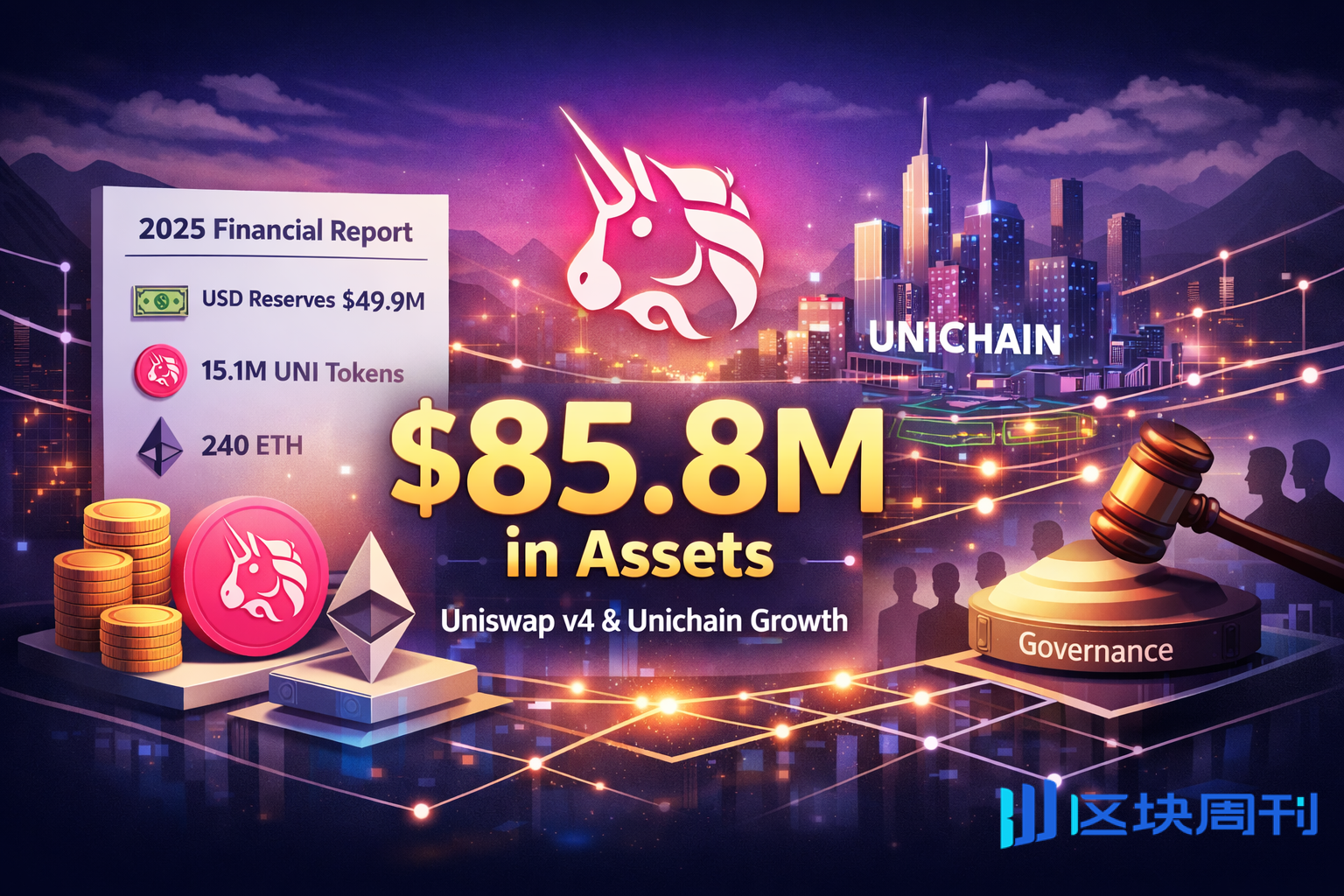 Uniswap基金会发布2025财年总结：手握8580万美元资产，V4与Unichain引领生态扩张