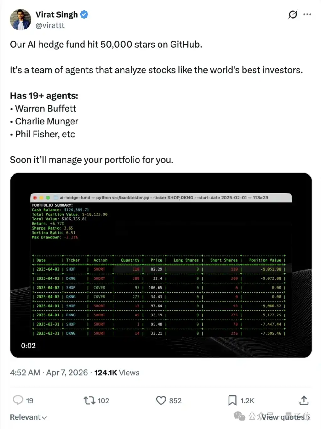 有人把巴菲特、芒格炼化成Agent，然后开源了…